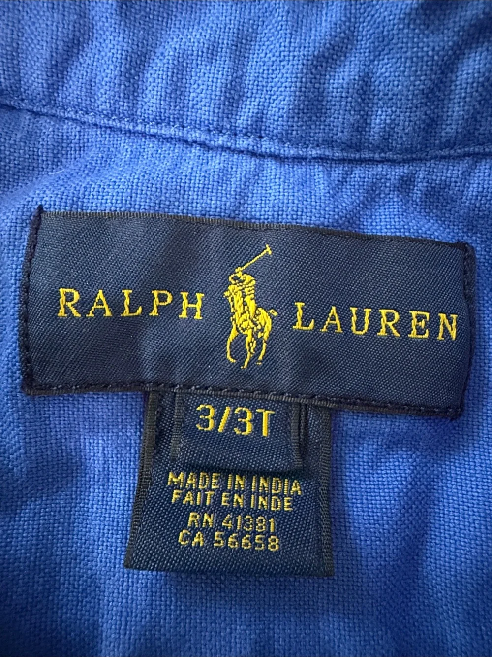 Ralph Lauren Boys' Short-Sleeve 100% cotton Button-Down Shirt - Blue